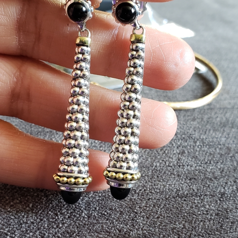 @SOLD@Lagos Caviar  Dangling Earrings